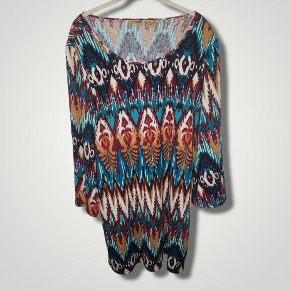 Wrangler Retro Aztec Dress Size XL. Bell sleeves